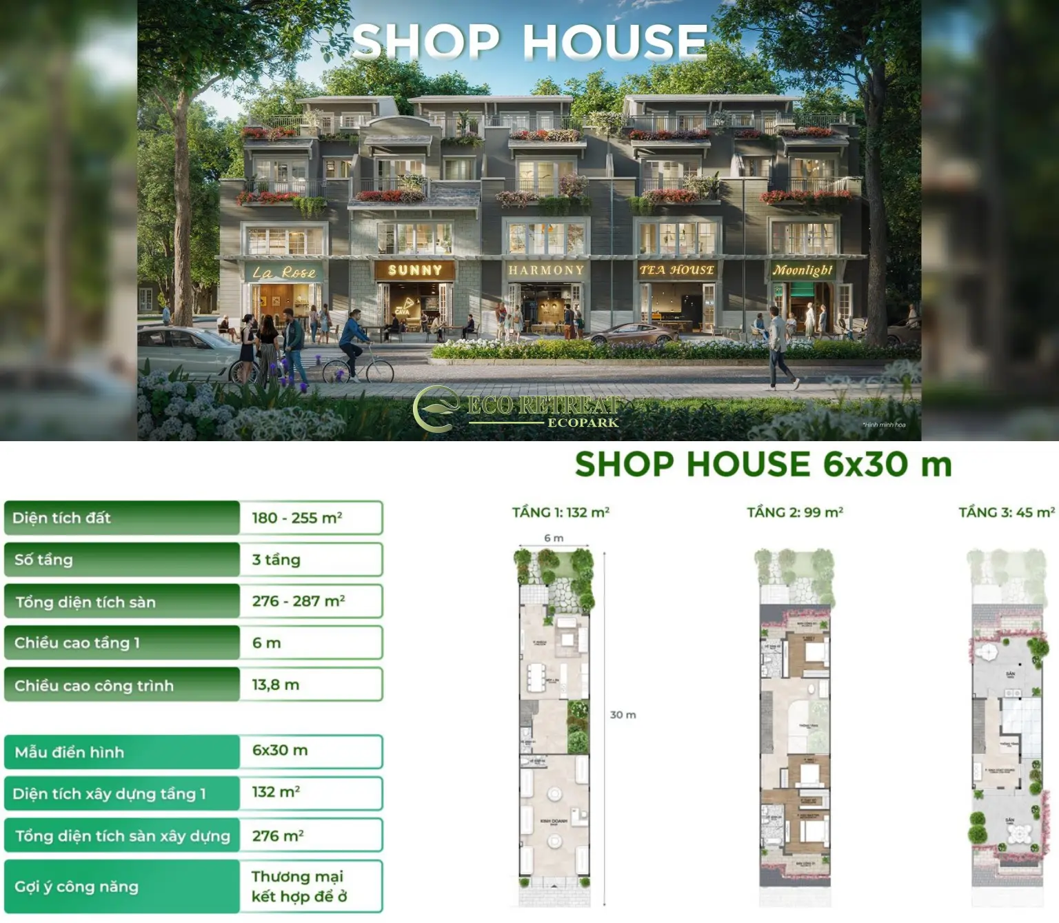 shop house eco retreat long an